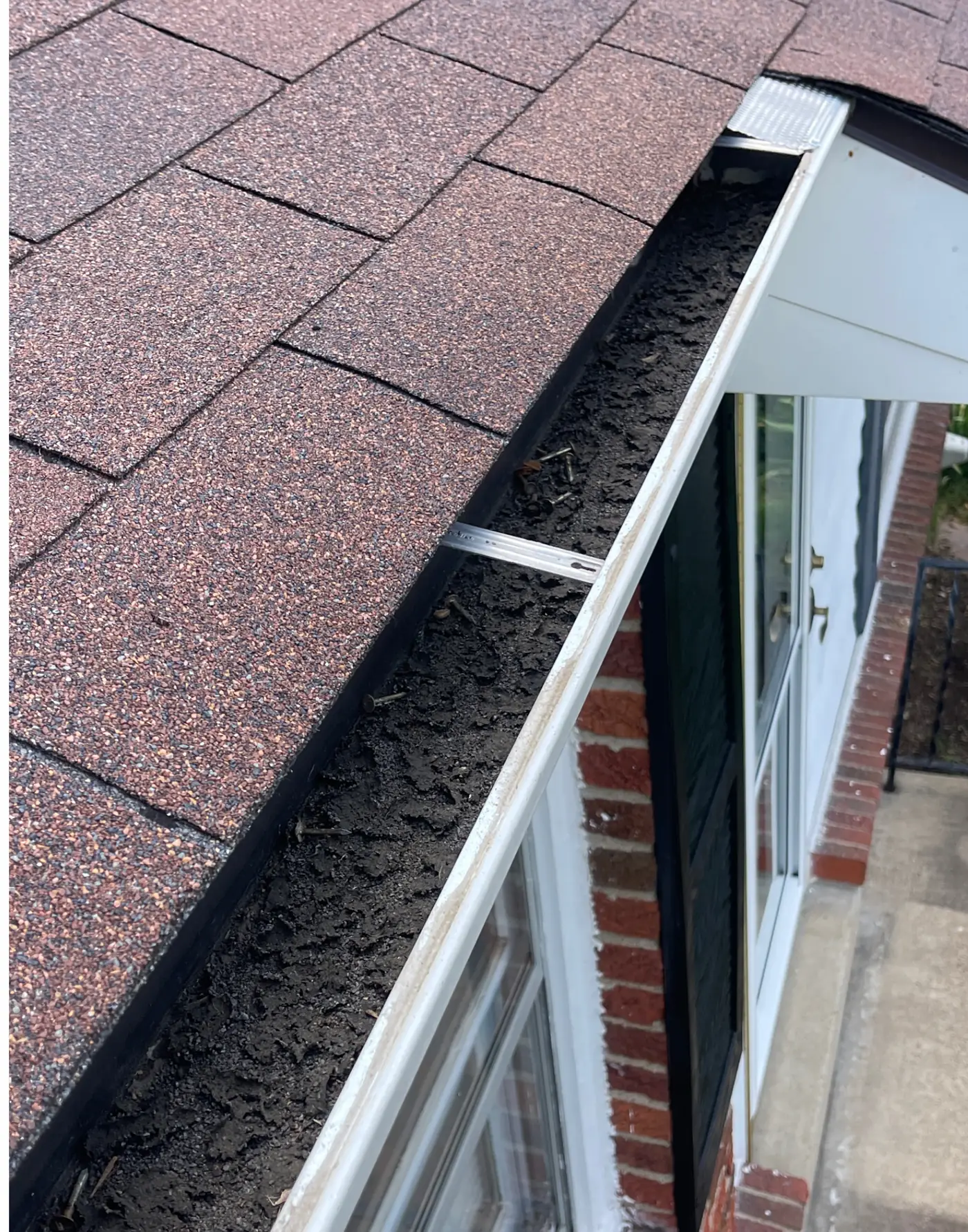 Before and After Gutter Cleaning - Nashville, TN (before)