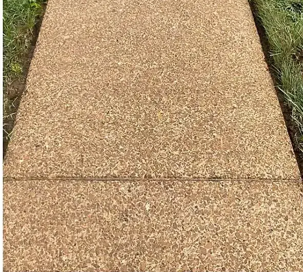 Walkway after pressure washing by JPS